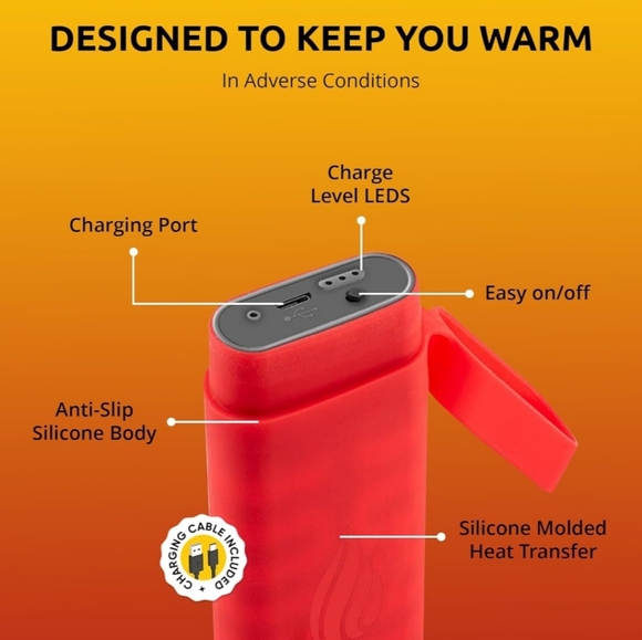 Rechargeable Hand Warmer - POWERPAW IP67 Rated Waterproof Portable Hand Warmers - Picture 2 of 9